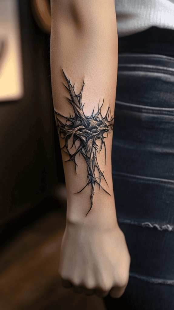 18 Emo Tattoo Ideas Worth Considering for Self-Expression 38 Crown of Thorns
