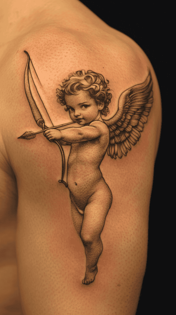 Secrets of the Gods: 23 Divine Tattoo Concepts for the Modern Man 53 Cupids Mischief 2