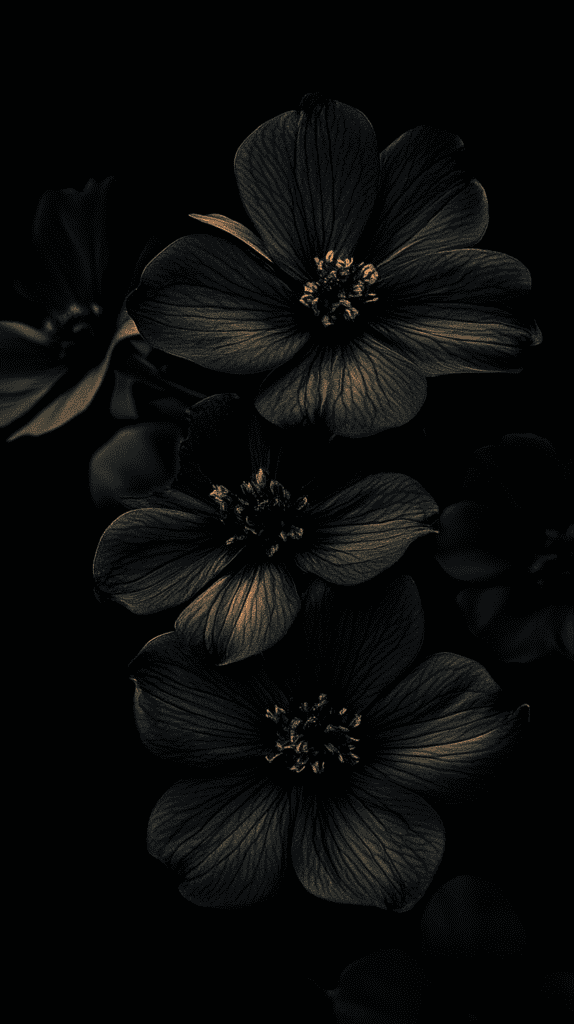 Is Your Phone Too Bright? Discover 20 Dark Wallpapers to Tone It Down 27 Dark Floral Elegance 3