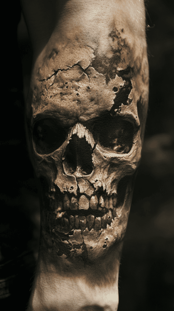 Unleash Your Dark Side: 23 Devilishly Unique Tattoo Ideas for Men 23 Demonic Skull 3