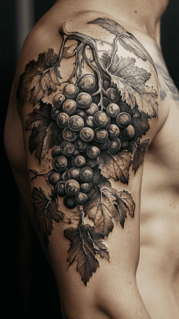 Modern Spartan: 18 Greek Tattoo Ideas Every Man Should Consider 34 Dionysuss Grapevine 2