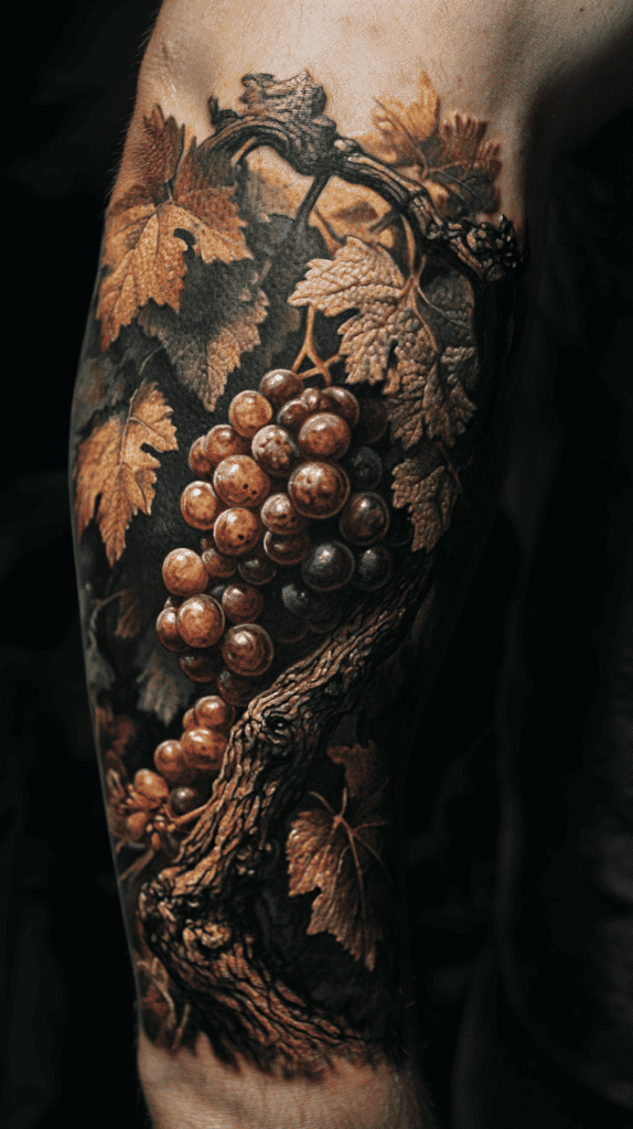 Modern Spartan: 18 Greek Tattoo Ideas Every Man Should Consider 35 Dionysuss Grapevine 3