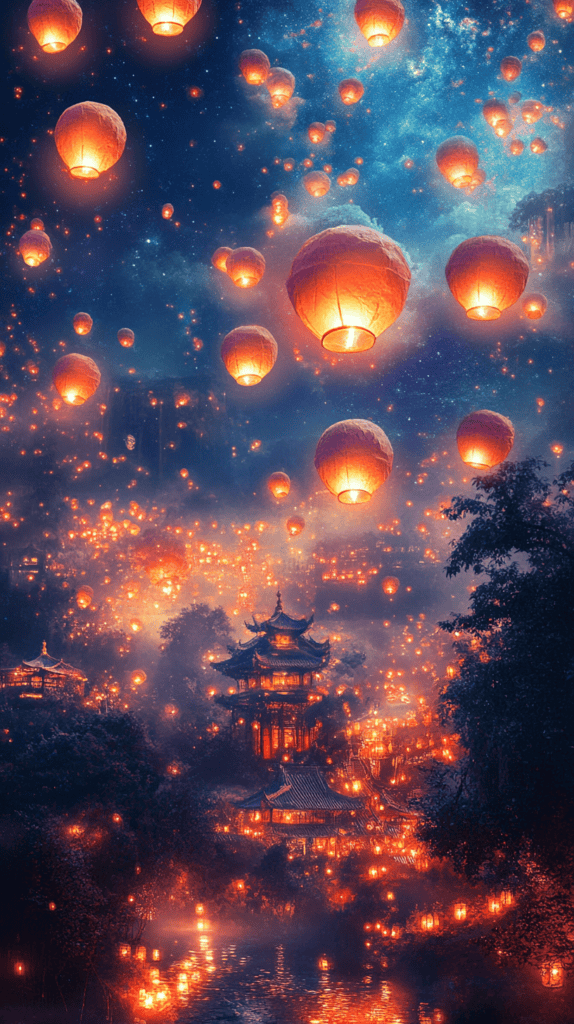From Dusk Till Dawn: 21 Night-Inspired Wallpapers That Will Illuminate Your Phone 53 Dreamy Lantern Festival 3