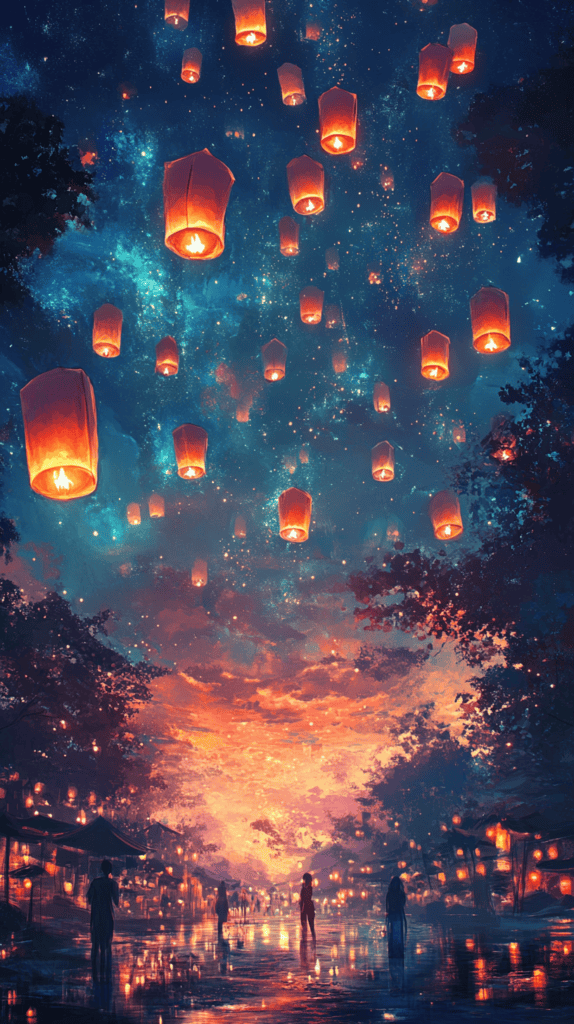From Dusk Till Dawn: 21 Night-Inspired Wallpapers That Will Illuminate Your Phone 51 Dreamy Lantern Festival