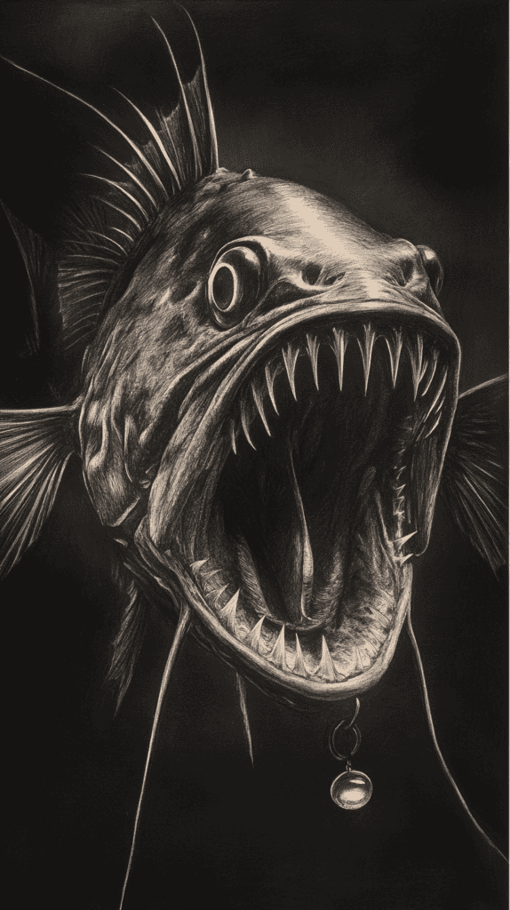 Explore the Depths: 19 Underwater Drawing Ideas You Haven't Tried Yet 44 Eerie Deep Sea Anglerfish