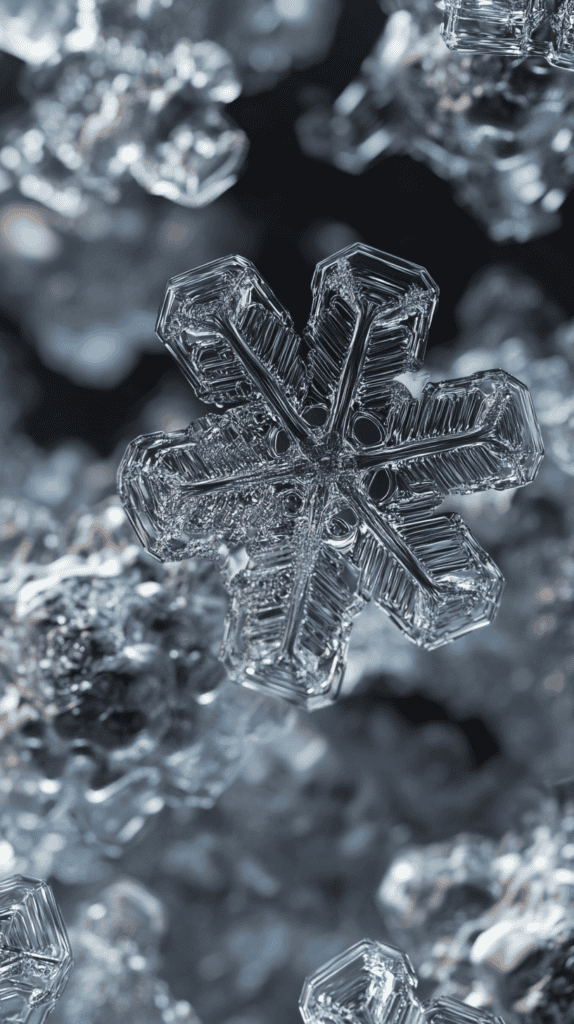 Feel the Holiday Cheer: Download 20 Charming Christmas Wallpapers Today 17 Elegant Snowflake Patterns 2