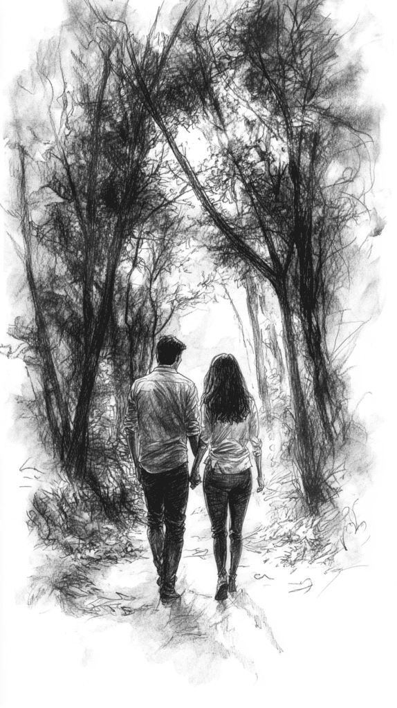 Unlock Your Heart: 18 Romantic Drawing Ideas That Capture Love Perfectly 11 Enchanted Forest Stroll