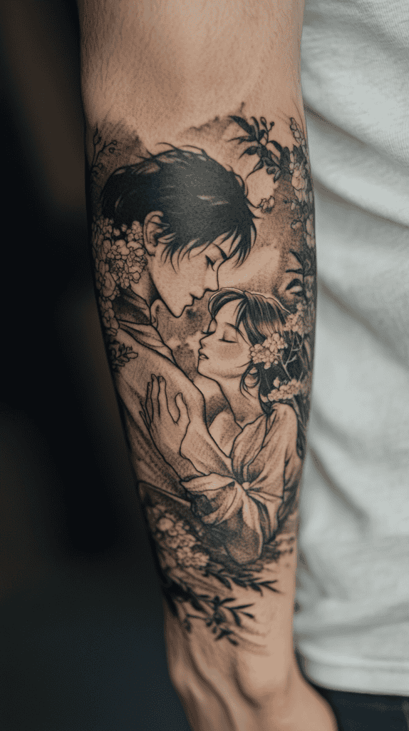 20 Anime-Inspired Tattoo Designs That Speak Without Words 43 Eternal Romance 2