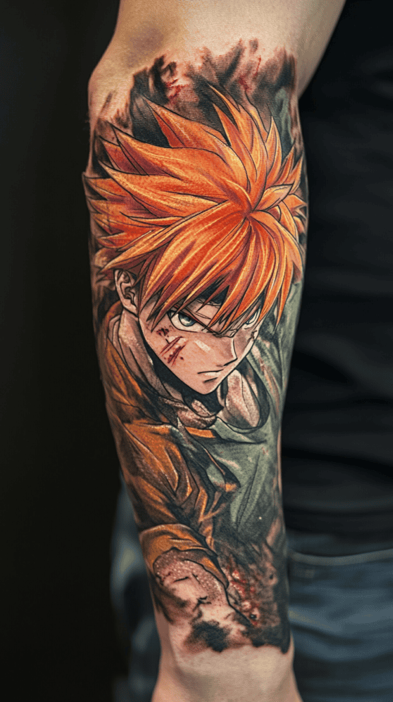 20 Anime-Inspired Tattoo Designs That Speak Without Words 2 Ethereal Character Portraits