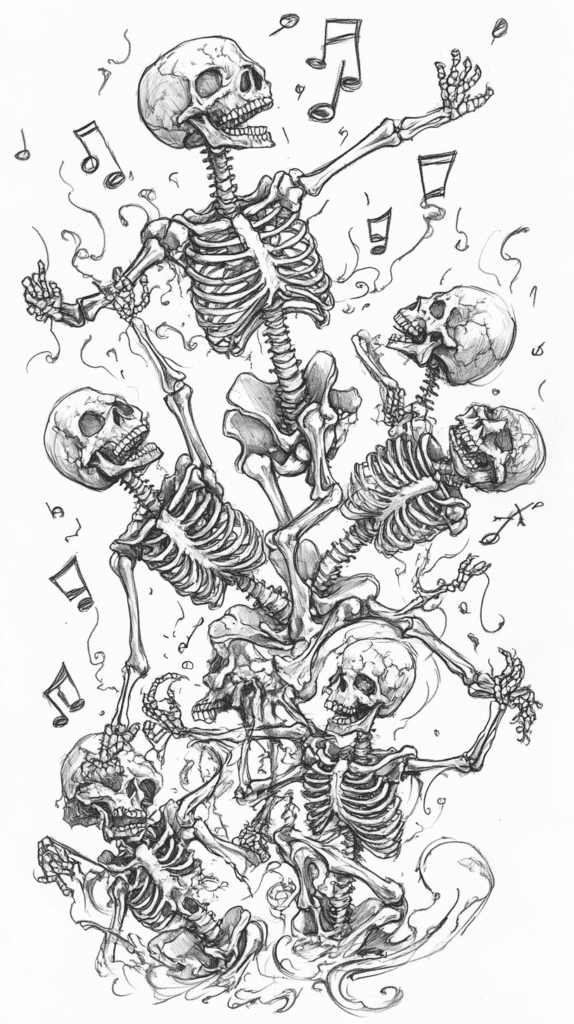 From Eerie to Enchanting: 16 Halloween Drawing Ideas You Never Imagined 18 Ethereal Skeleton Dance 2