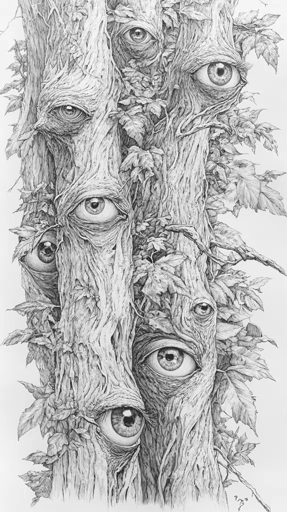 These 30 Trippy Drawing Ideas That Will Revolutionize Your Art 9 Eyes in the Forest