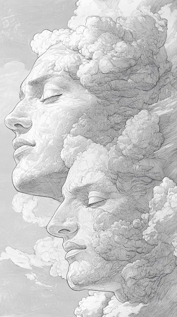 These 30 Trippy Drawing Ideas That Will Revolutionize Your Art 21 Faces in the Clouds 3
