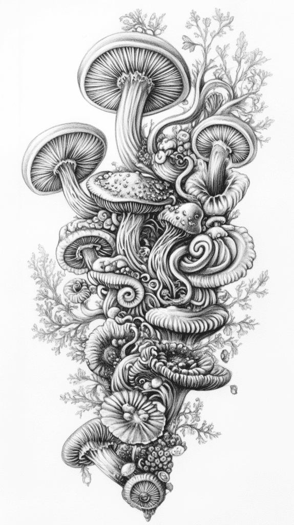 Mushroom Artistry: 17 Unique Drawing Ideas to Spark Your Imagination 21 Fantastical Mushroom Creatures 2