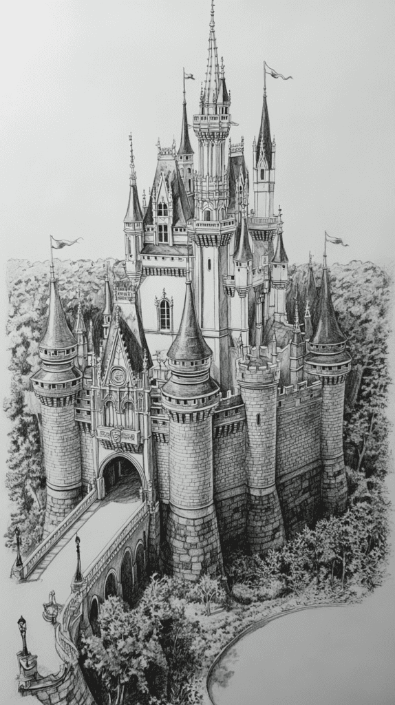 Explore 19 House Drawing Ideas That Blend Imagination with Reality 11 Fantasy Castle Creation
