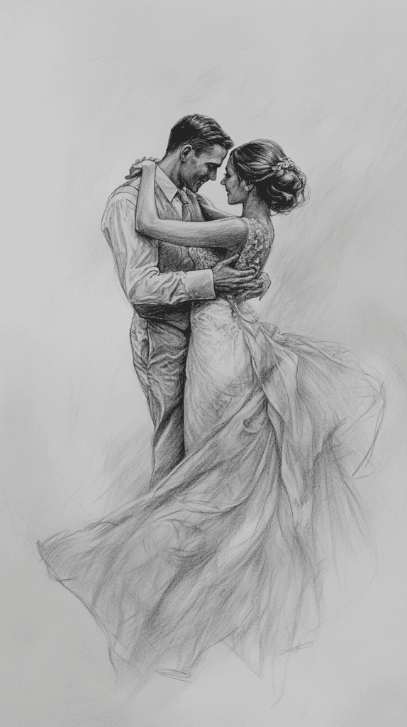 Unlock Your Heart: 18 Romantic Drawing Ideas That Capture Love Perfectly 16 First Dance