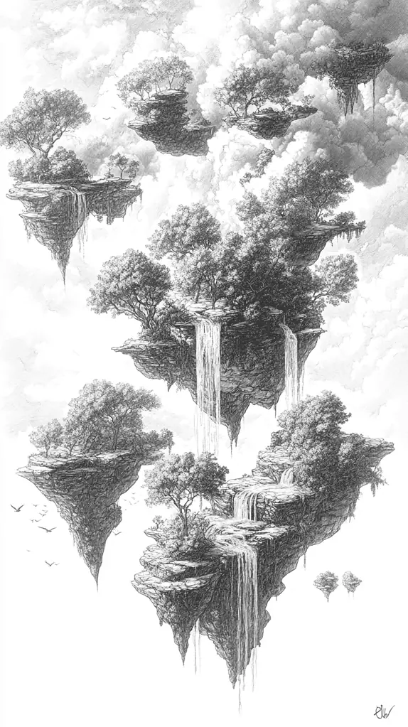 These 30 Trippy Drawing Ideas That Will Revolutionize Your Art 8 Floating Islands in the Sky 2