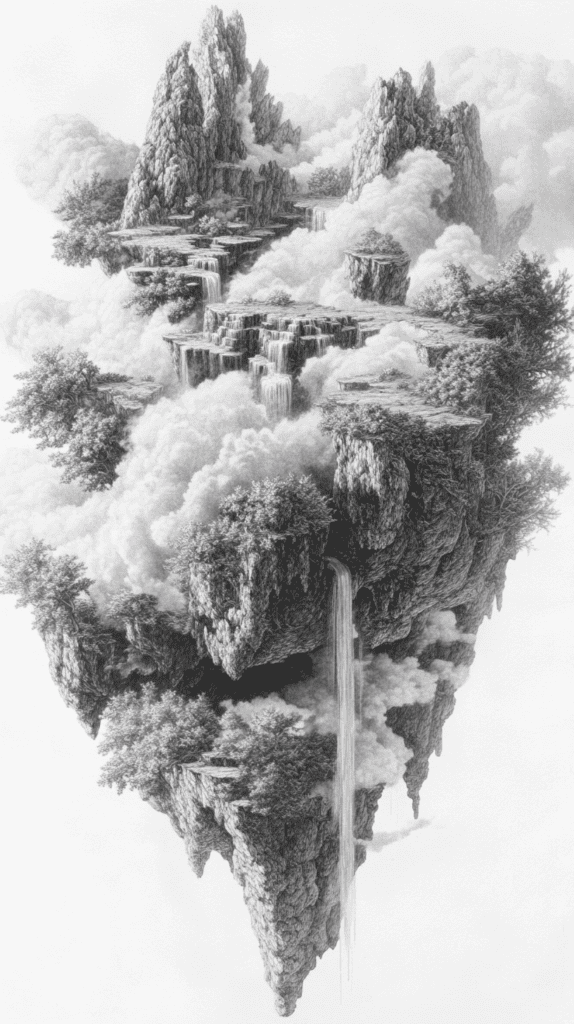 These 30 Trippy Drawing Ideas That Will Revolutionize Your Art 7 Floating Islands in the Sky