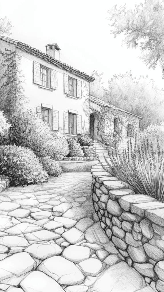 Explore 19 House Drawing Ideas That Blend Imagination with Reality 36 French Country Fantasy 2
