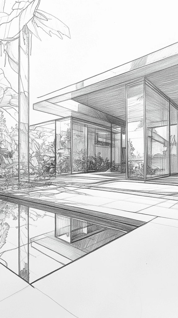 Explore 19 House Drawing Ideas That Blend Imagination with Reality 45 Futuristic Glass Abode