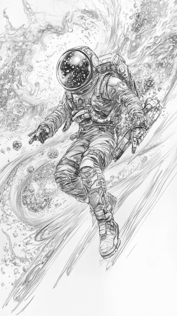 The Magic of Anime: 18 Drawing Ideas That Will Captivate Your Imagination 44 Galactic Courier on a Mission 3