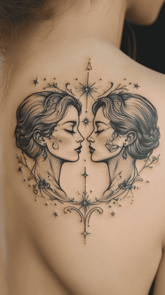 Discover Your Perfect Celestial Ink: Zodiac Tattoo Ideas for Women 9 Gemini The Twins Duality 3