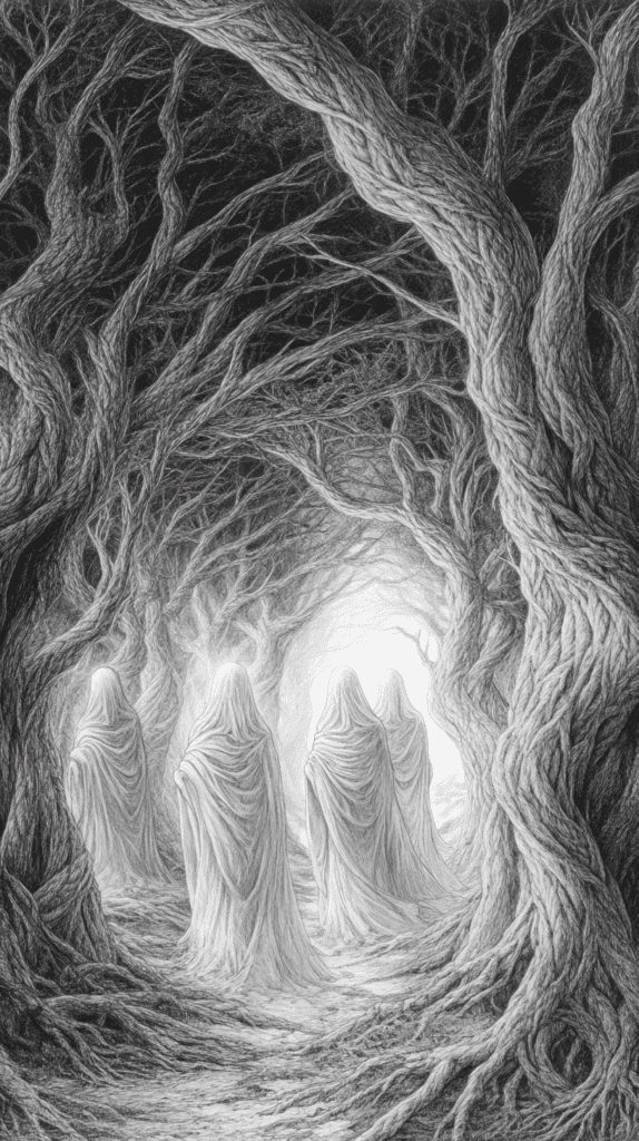 From Eerie to Enchanting: 16 Halloween Drawing Ideas You Never Imagined 9 Ghostly Forest Spirits 3