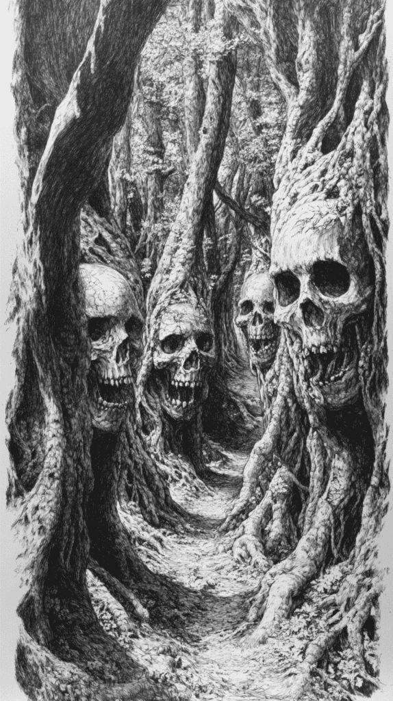 From Eerie to Enchanting: 16 Halloween Drawing Ideas You Never Imagined 7 Ghostly Forest Spirits
