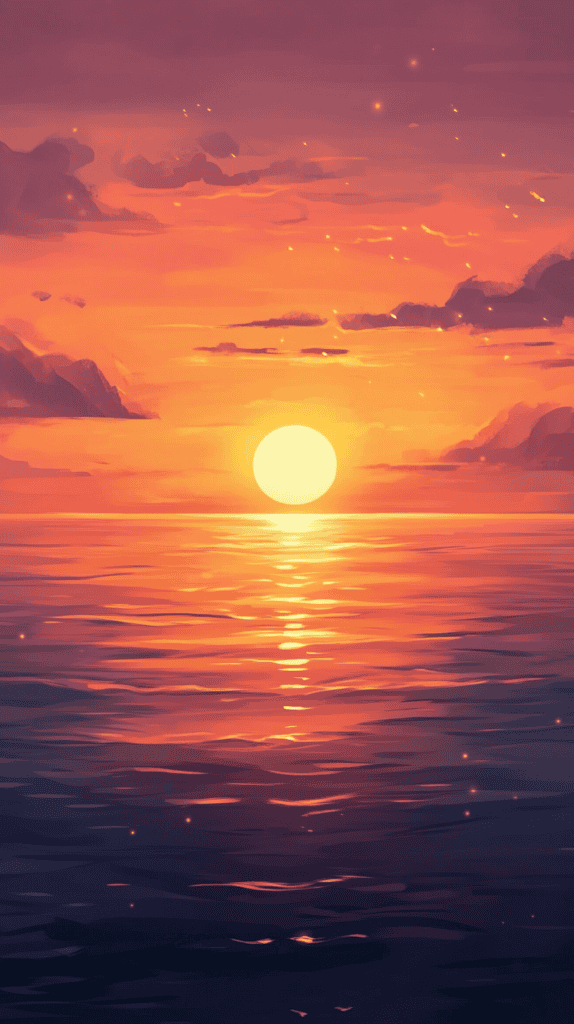 18 Sunset Phone Wallpapers That Elevate Your Screen 4 Golden Hour Over the Ocean 3