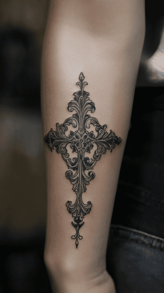 18 Emo Tattoo Ideas Worth Considering for Self-Expression 31 Gothic Cross 1