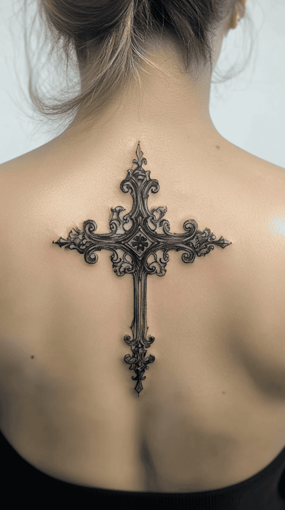 20 Edgy Grunge Tattoo Ideas for Women Who Break the Rules 25 Gothic Cross 3