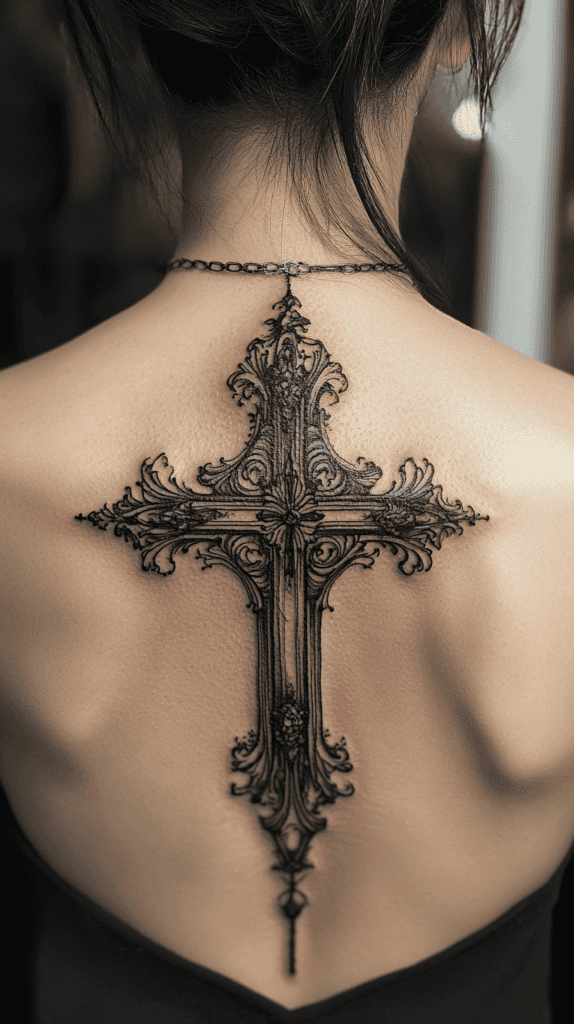 20 Edgy Grunge Tattoo Ideas for Women Who Break the Rules 23 Gothic Cross