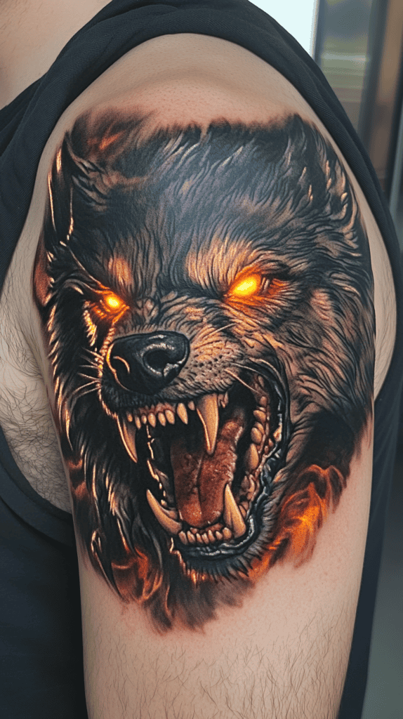 Unleash Your Dark Side: 23 Devilishly Unique Tattoo Ideas for Men 33 Hellhound Companion 2