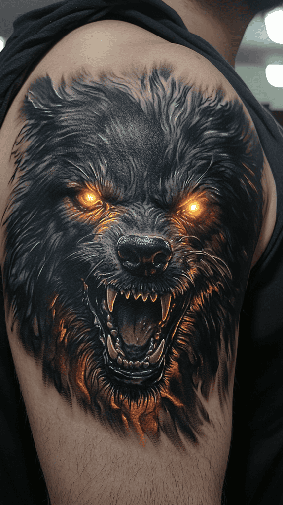 Unleash Your Dark Side: 23 Devilishly Unique Tattoo Ideas for Men 32 Hellhound Companion
