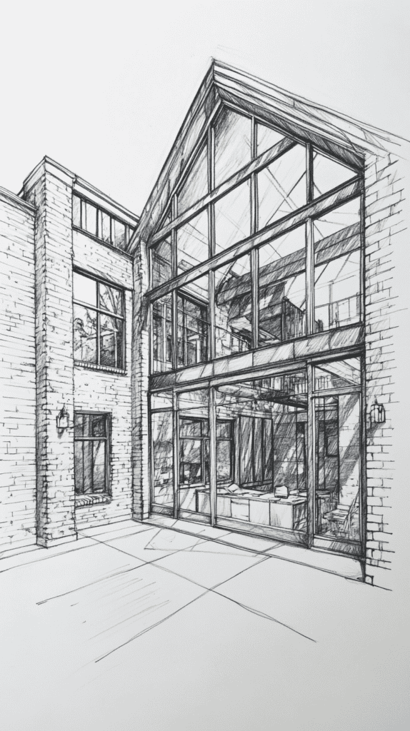 Explore 19 House Drawing Ideas That Blend Imagination with Reality 38 Industrial Warehouse Chic