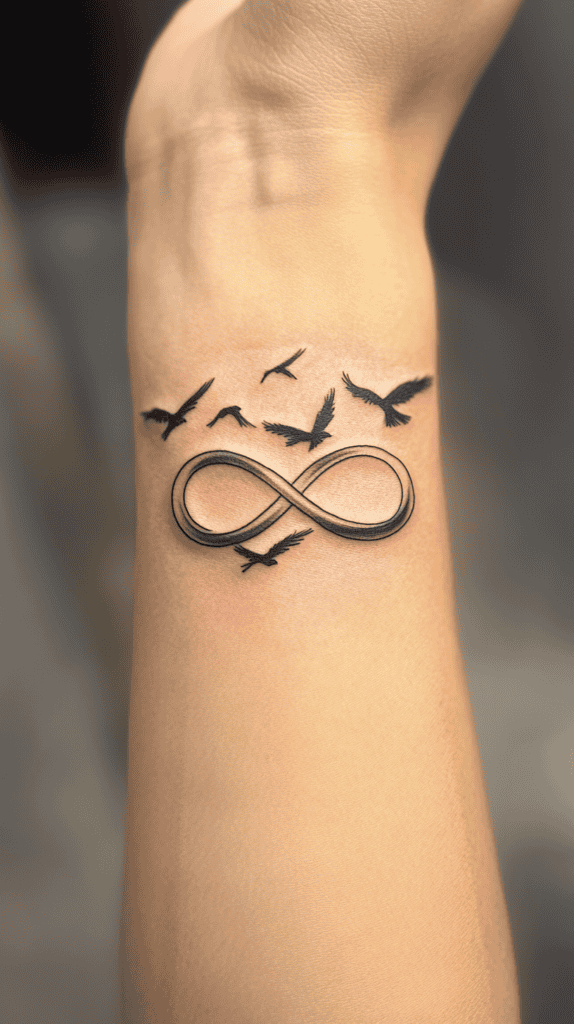 Infinity Symbol with Birds 2