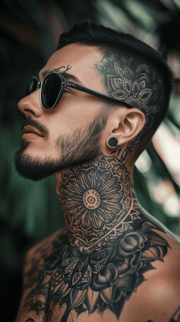 15 Neck Tattoo Ideas for Men Worth Considering 18 Intricate Mandala