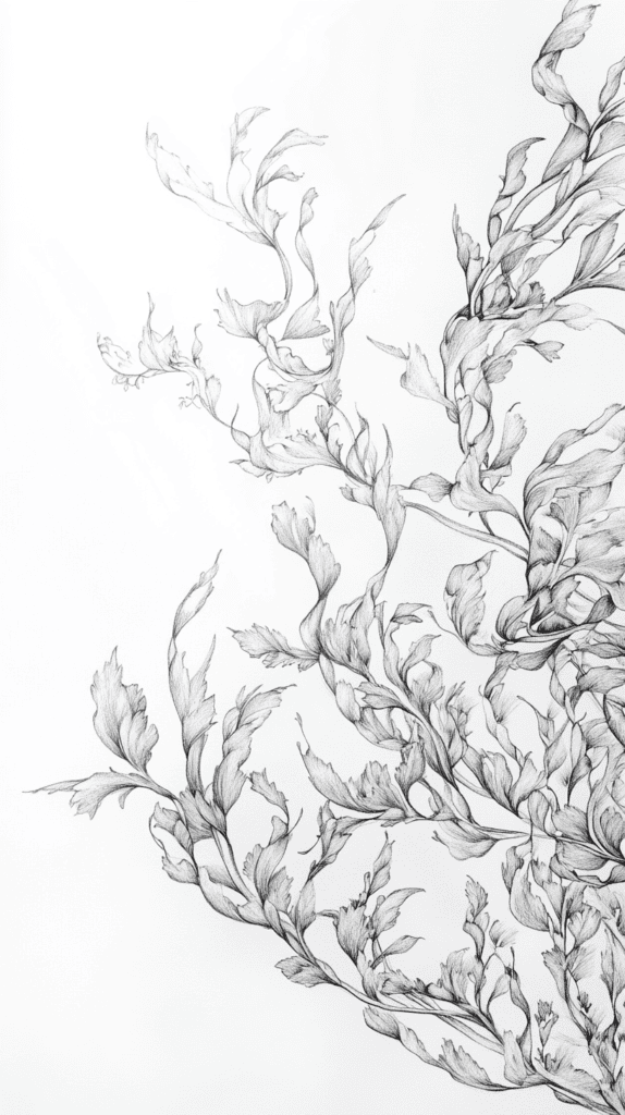 Explore the Depths: 19 Underwater Drawing Ideas You Haven't Tried Yet 37 Intricate Seaweed Dance 2