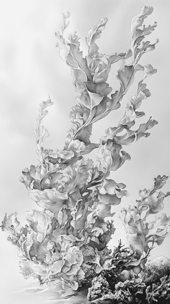 Explore the Depths: 19 Underwater Drawing Ideas You Haven't Tried Yet 36 Intricate Seaweed Dance