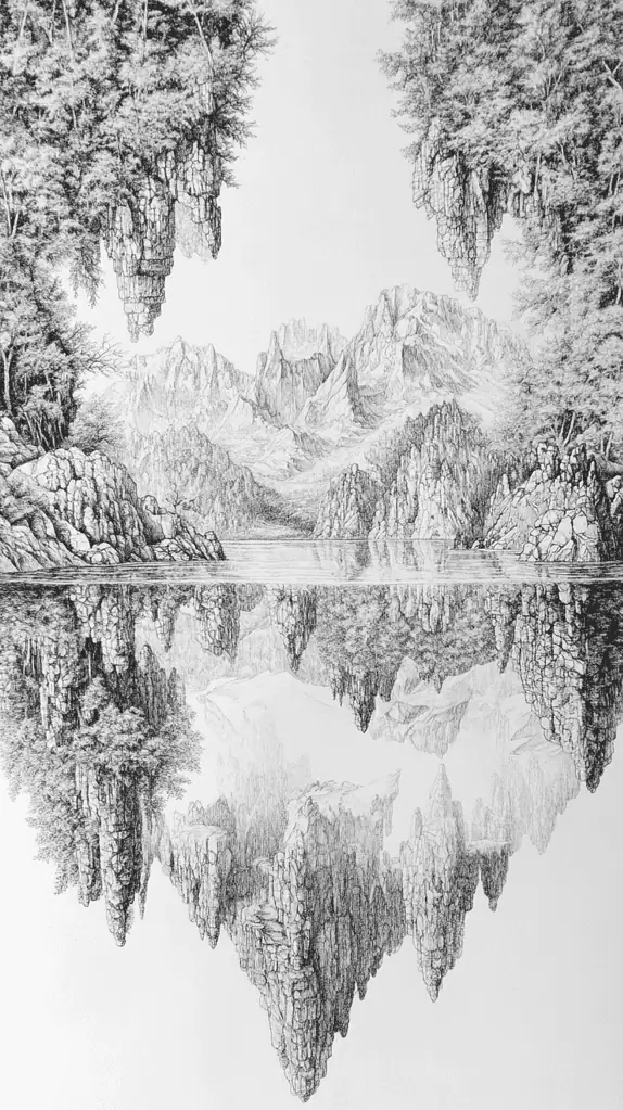 These 30 Trippy Drawing Ideas That Will Revolutionize Your Art 41 Inverted Reflections 3