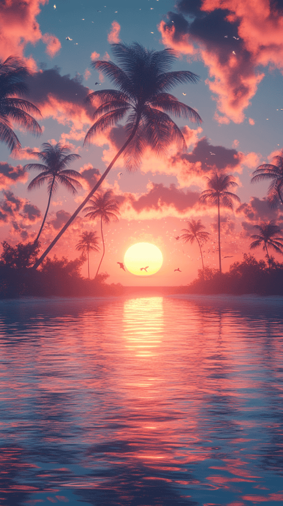 18 Sunset Phone Wallpapers That Elevate Your Screen 34 Island Escape