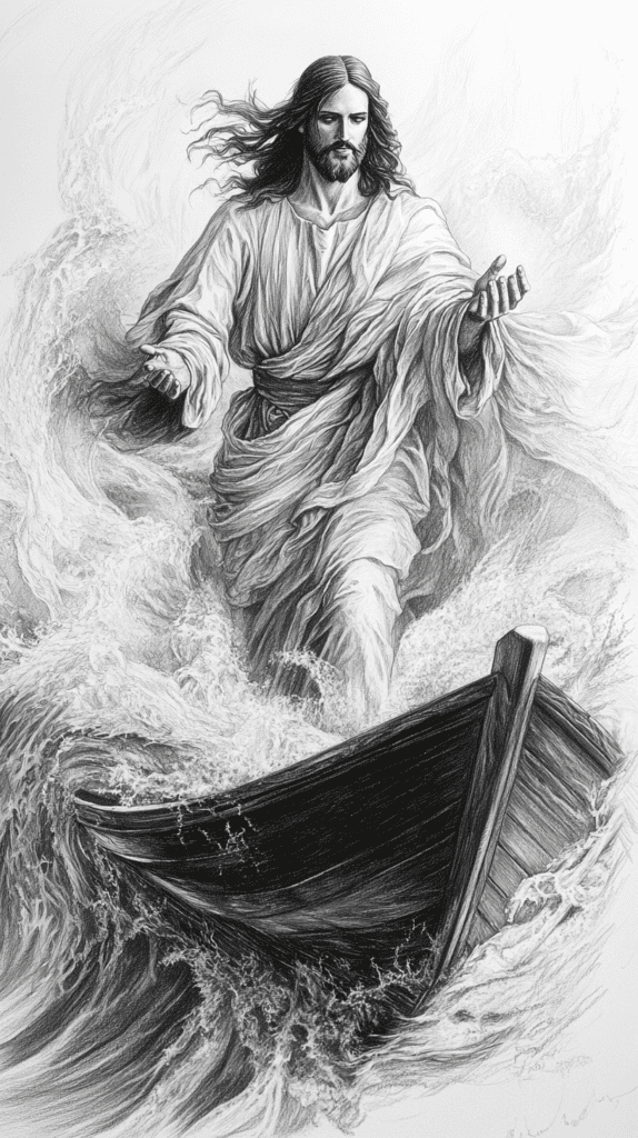 15 Ways to Capture the Essence of Jesus in Your Art 4 Jesus Calming the Storm