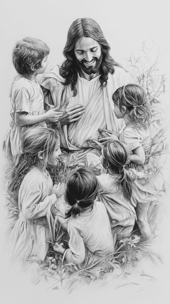 15 Ways to Capture the Essence of Jesus in Your Art 13 Jesus and the Children 2