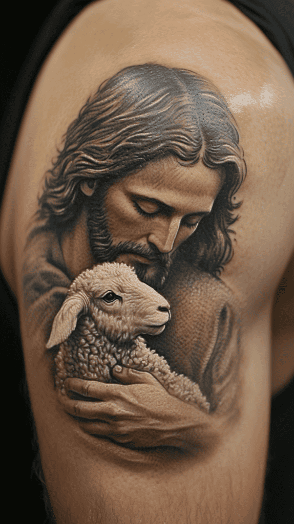 Jesus with the Lamb 2