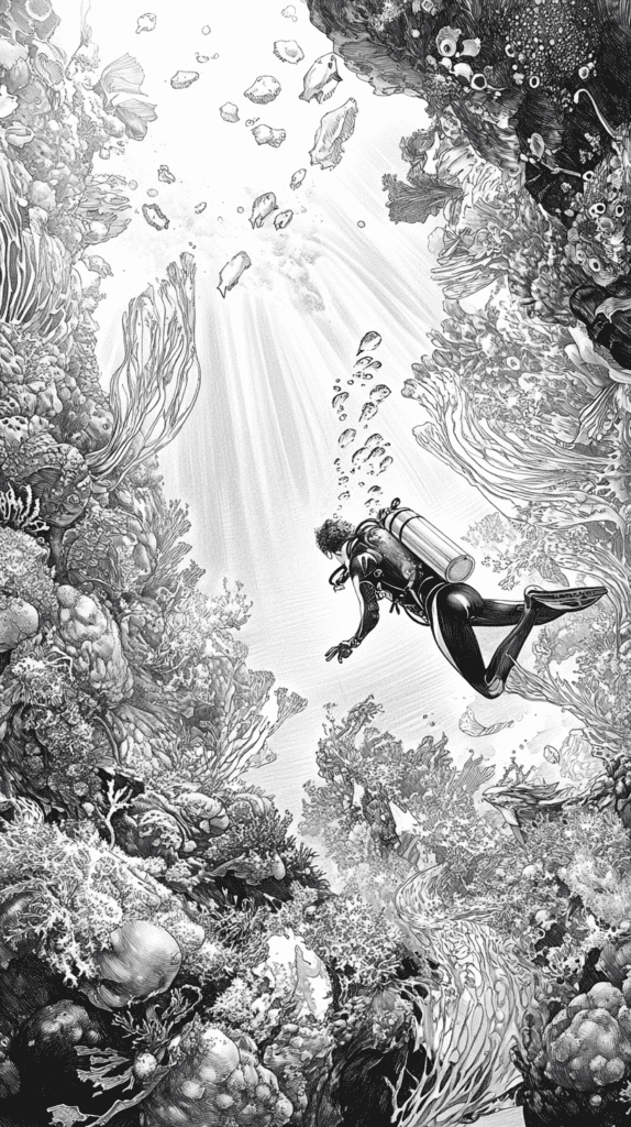 Explore the Depths: 19 Underwater Drawing Ideas You Haven't Tried Yet 29 Kelp Forest Journey
