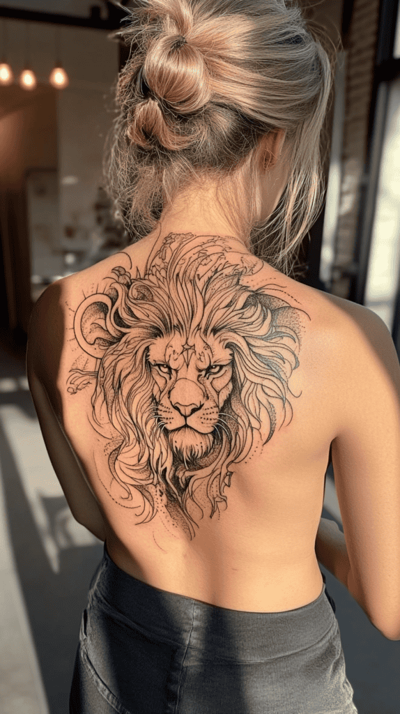 Discover Your Perfect Celestial Ink: Zodiac Tattoo Ideas for Women 14 Leo The Majestic Lion 2