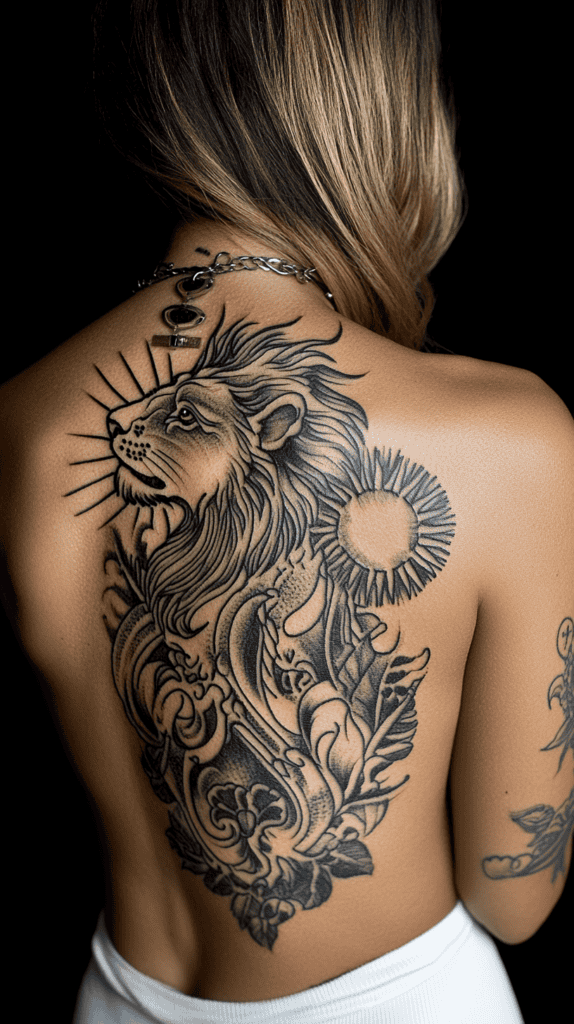Discover Your Perfect Celestial Ink: Zodiac Tattoo Ideas for Women 15 Leo The Majestic Lion 3