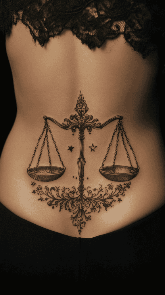 Discover Your Perfect Celestial Ink: Zodiac Tattoo Ideas for Women 20 Libra The Harmonious Balance 3