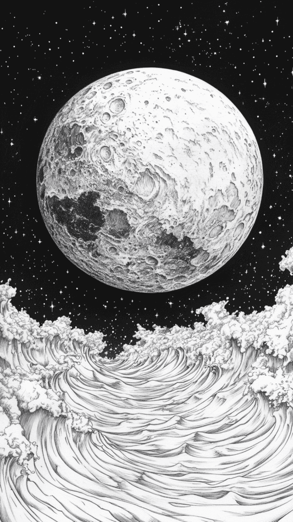 These 30 Trippy Drawing Ideas That Will Revolutionize Your Art 25 Liquid Moon 2