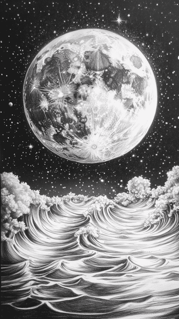 These 30 Trippy Drawing Ideas That Will Revolutionize Your Art 24 Liquid Moon