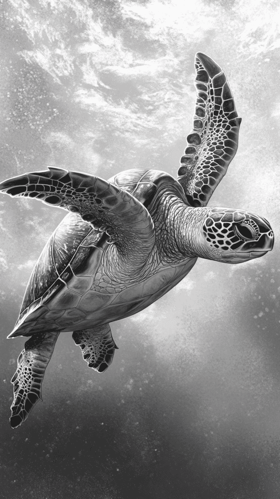 Dive Deep: 18 Ocean-Inspired Drawing Ideas That Will Captivate Your Imagination 2 Majestic Sea Turtles